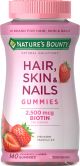 Nature's Bounty Hair Skin and Nails Vitamins With Biotin, Gummies, 140 Ct