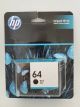 HP 64 Ink Cartridge, Black (N9J90AN)