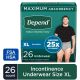 Depend Fresh Protection Incontinence Underwear for Men, Adult Diapers, XL, 26 Count
