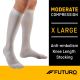 FUTURO Anti-Embolism Knee Highs, Unisex, Large, Moderate Compression