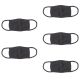 Hanes 100% Cotton 5-Pack Adult Face Mask, Black, Unisex