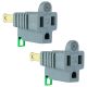 GE Polarized Grounding Outlet Adapter 2 Pack, Turn 2 Prong into 3-Prong